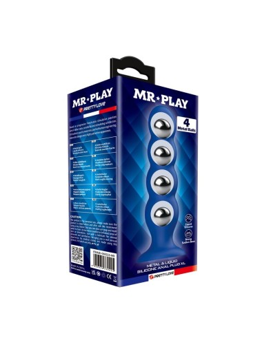 MR PLAY - ANALPLUG MIT 4 METALLKUGELN UND SAUGNAPF
