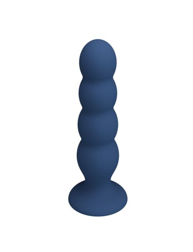 MR PLAY - ANALPLUG MIT 4 METALLKUGELN UND SAUGNAPF, BLAU