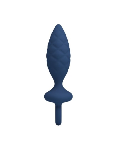 MR PLAY - STRUKTURIERTER ANALPLUG MIT RING BLAU M