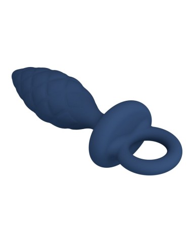 MR PLAY - STRUKTURIERTER ANALPLUG MIT RING BLAU M