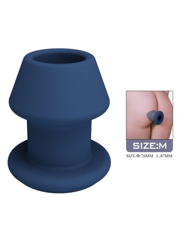 MR PLAY - JACK BLUE SILIKON-HOLZ-ANALPLUG GRÖSSE M