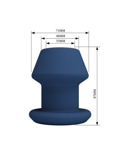 MR PLAY - JACK BLUE SILIKON-HOLZ-ANALPLUG GRÖSSE M