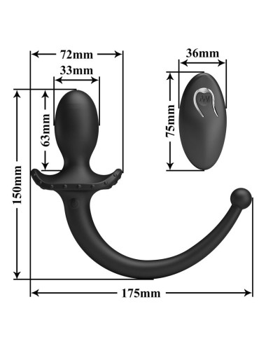 MR PLAY – KABELLOSER ANAL- UND PERINEUM-VIBRATOR MIT FERNBEDIENUNG, SCHWARZ