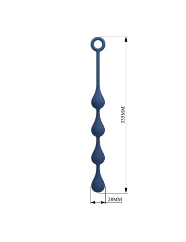 MR PLAY – BLAUE SILIKON-ANALPOLSTER, GRÖSSE M, 33 CM