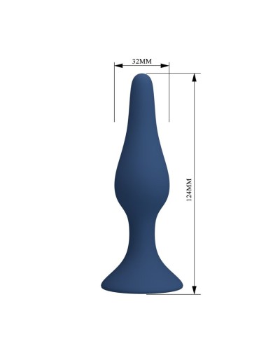 MR PLAY - SCHLANKER SILIKON-ANALPLUG BLAU L
