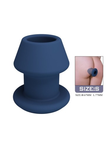 MR PLAY - JACK BLAUER SILIKON-HOLZ-ANALPLUG GRÖSSE S