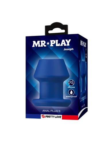 MR PLAY - JACK BLAUER SILIKON-HOLZ-ANALPLUG GRÖSSE S