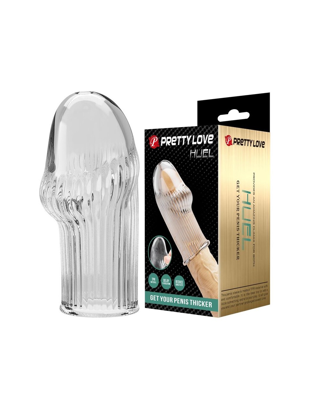 PRETTY LOVE – HUEL PENISHÜLLE: FÜR EINEN DICKEREN PENIS (TRANSPARENT)