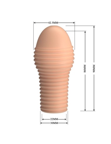 PRETTY LOVE – HEISSER PENISSÄRMEL FÜR EINEN DICKEREN PENIS IN NATÜRLICHER FARBE