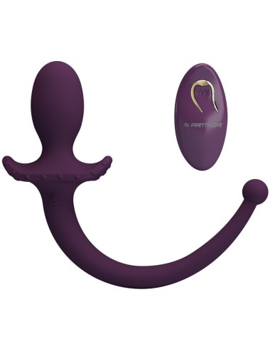 PRETTY LOVE - LIOEA VIBRIERENDER ANALPLUG MIT SCHWANZ, 12 FUNKTIONEN, LILA FERNBEDIENUNG