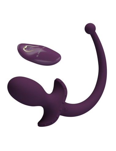 PRETTY LOVE - LIOEA VIBRIERENDER ANALPLUG MIT SCHWANZ, 12 FUNKTIONEN, LILA FERNBEDIENUNG
