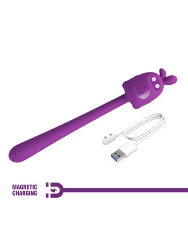 PRETTY LOVE – NIEDLICHER HASE-FLIRTSTIFT, FLEXIBLER VIBRATOR, USB-AUFLADBAR, LILA