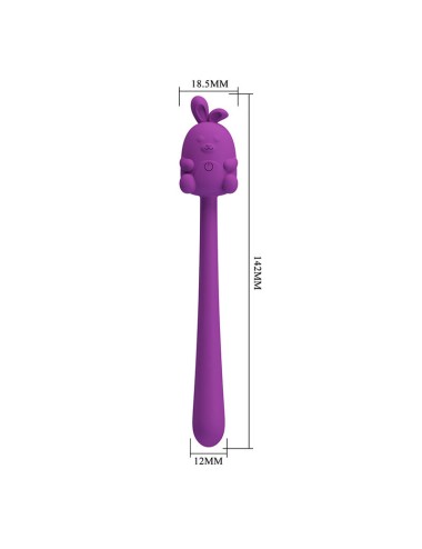 PRETTY LOVE – NIEDLICHER HASE-FLIRTSTIFT, FLEXIBLER VIBRATOR, USB-AUFLADBAR, LILA