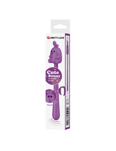 PRETTY LOVE – NIEDLICHER HASE-FLIRTSTIFT, FLEXIBLER VIBRATOR, USB-AUFLADBAR, LILA