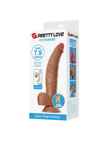 PRETTY LOVE - CUTHBERT REALISTISCHER FLEXIBLER DILDO 20 CM Ø 5 CM TPE BRAUN