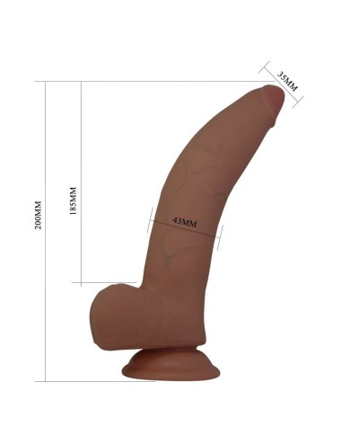 PRETTY LOVE - CUTHBERT REALISTISCHER FLEXIBLER DILDO 20 CM Ø 5 CM TPE BRAUN