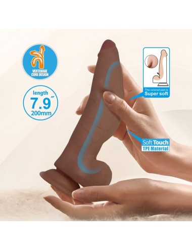 PRETTY LOVE - CUTHBERT REALISTISCHER FLEXIBLER DILDO 20 CM Ø 5 CM TPE BRAUN