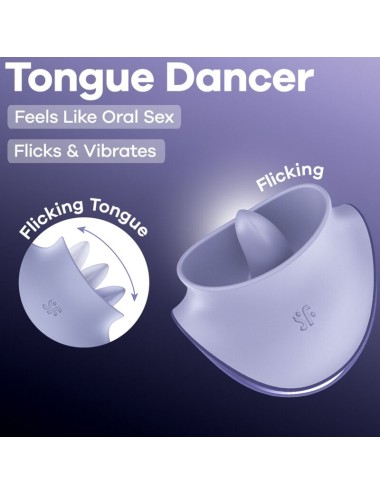 SATISFYER - TONGUE DANCER KLITORALSTIMULATOR MIT VIBRATION UND PULSATIONEN LILAC