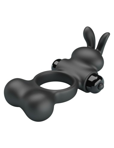 PRETTY LOVE – VIBRIERENDER PENISRING MIT HASE-STIMULATOR, 10 FUNKTIONEN, SCHWARZ