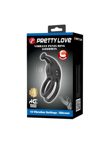 PRETTY LOVE – GOODWIN WIEDERAUFLADBARER DOPPELVIBRIERENDER PENNISRING