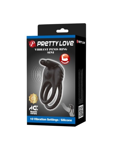 PRETTY LOVE – SINI WIEDERAUFLADBARER VIBRATIONS-PENISRING MIT 10 FUNKTIONEN