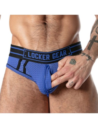 LOCKER GEAR - SPORT MESH JOCK BRIEF BLAU S