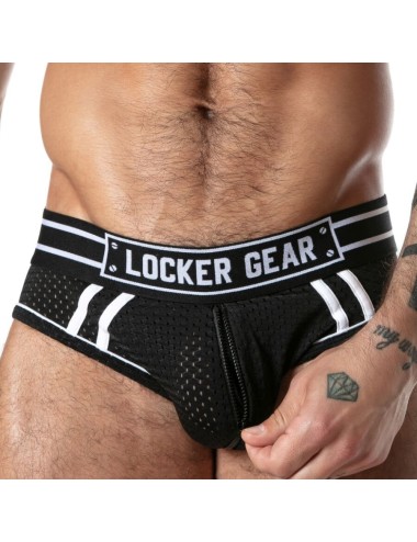 LOCKER GEAR - SPORT-MESH-JOCKSTRAP, SCHWARZ, GRÖSSE M