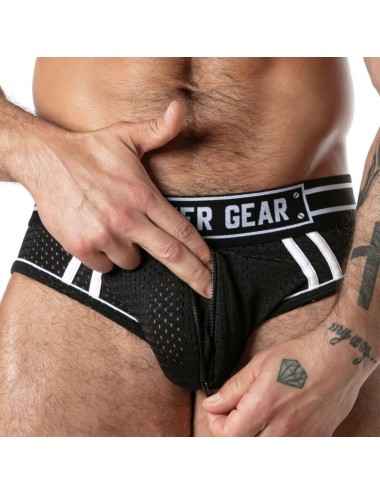 LOCKER GEAR - SPORT MESH JOCK BRIEF SCHWARZ L