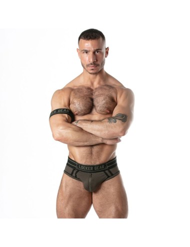 LOCKER GEAR - SPORT MESH JOCK BRIEF KHAKI M