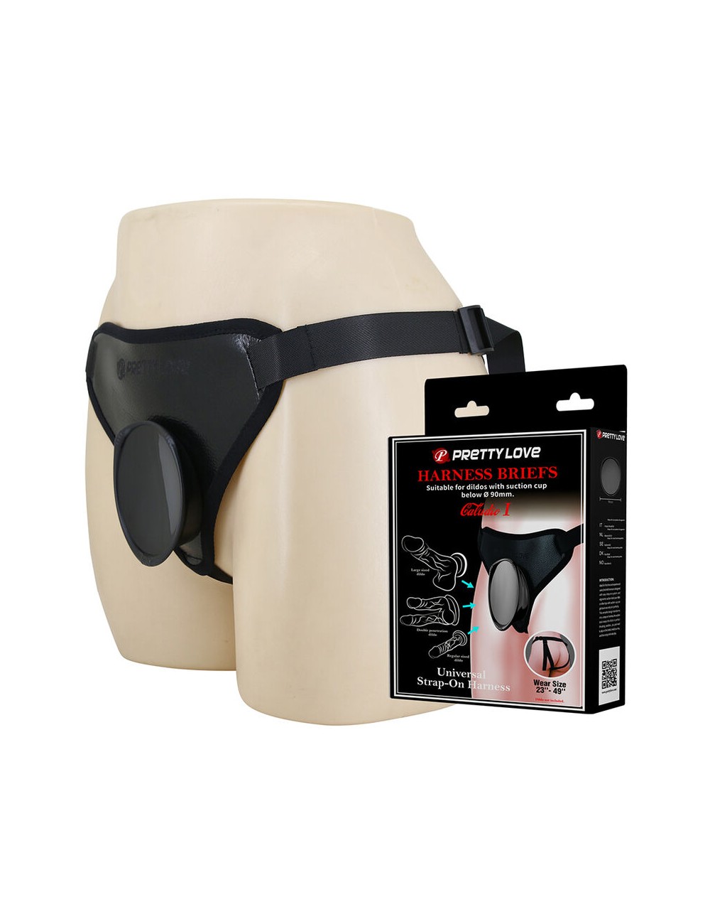 PRETTY LOVE - UNIVERSAL STRAP-ON HARNESS SCHWARZ