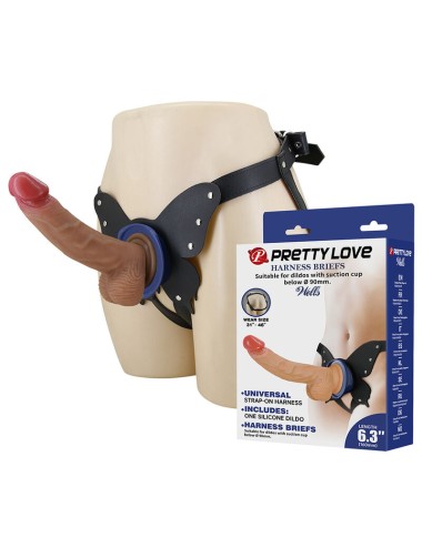 PRETTY LOVE - YETI STRAP-ON HARNESS MIT SAUGDILDO FLESH