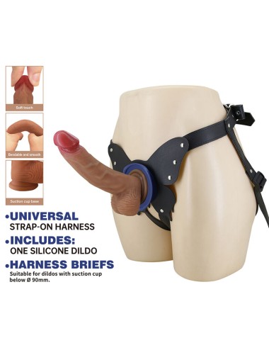 PRETTY LOVE - YETI STRAP-ON HARNESS MIT SAUGDILDO FLESH