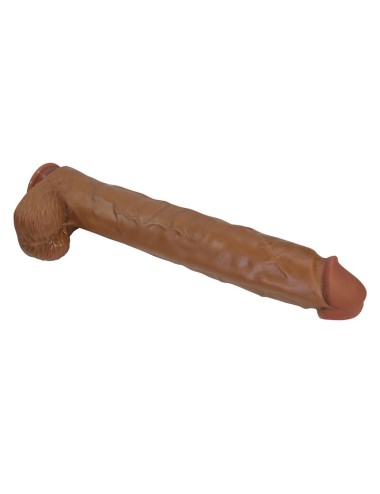 PRETTY LOVE - PAT REALISTISCHER FLEXIBLER DILDO MIT SAUGNAPF 40 CM -Ø- 6 CM BRAUN