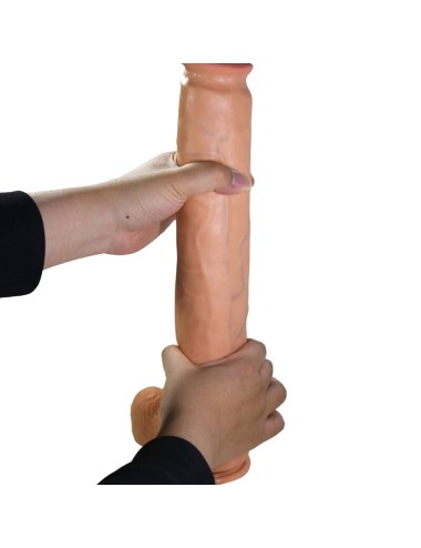 PRETTY LOVE - RAEL FLEXIBLER REALISTISCHER DILDO MIT SAUGNAPF 40 CM -Ø- 6 CM BRAUN