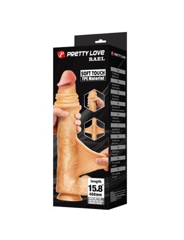 PRETTY LOVE - RAEL FLEXIBLER REALISTISCHER DILDO MIT SAUGNAPF 40 CM -Ø- 6 CM BRAUN