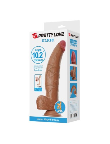 PRETTY LOVE - ULRIC REALISTISCHER FLEXIBLER DILDO 26 CM Ø 5