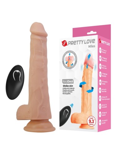 PRETTY LOVE - MILES STOSS- UND ROTATIONS-VIBRATIONSDILDO MIT FERNBEDIENUNG