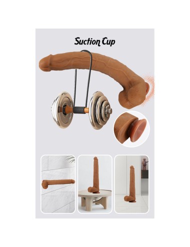 PRETTY LOVE - VIGGO REALISTISCHER, WEICHES HAUTGLEITENDER DILDO, 36,5 CM, BRAUN