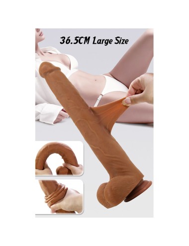 PRETTY LOVE - VIGGO REALISTISCHER, WEICHES HAUTGLEITENDER DILDO, 36,5 CM, BRAUN