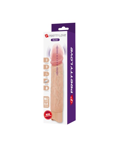 PRETTY LOVE - KESSLER REALISTISCHER VIBRATIONSDILDO MIT 10 VIBRATIONSMODI UND 10 STÖSSEN, 22 CM NATÜRLICH