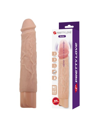 PRETTY LOVE - KESSLER REALISTISCHER VIBRATIONSDILDO MIT 10 VIBRATIONSMODI UND 10 STÖSSEN, 22 CM NATÜRLICH