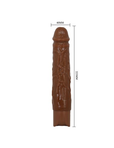 PRETTY LOVE – KESSLER REALISTISCHER VIBRATIONSDILDO MIT 10 VIBRATIONSMODI UND 10 STÖSSEN, 22 CM, BRAUN