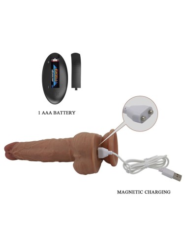PRETTY LOVE - JONATHAN REALISTISCHER STOSSVIBRATOR MIT FERNBEDIENUNG, BRAUN