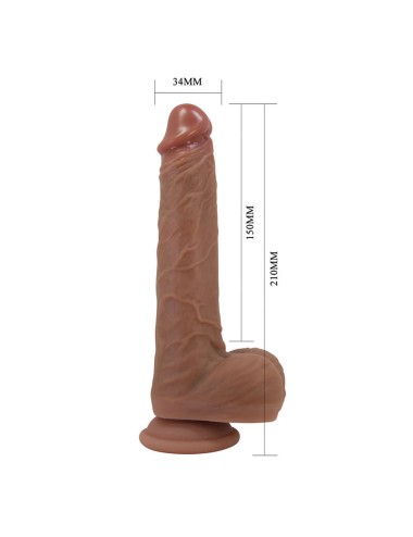 PRETTY LOVE - JONATHAN REALISTISCHER STOSSVIBRATOR MIT FERNBEDIENUNG, BRAUN