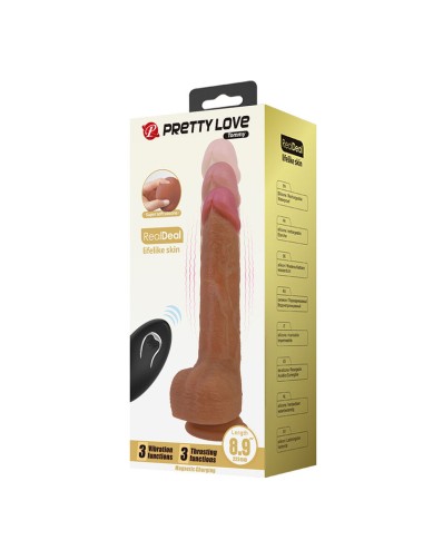 PRETTY LOVE - TOMMY REALISTISCHER STOSSVIBRATOR MIT FERNBEDIENUNG, DUNKELBRAUN