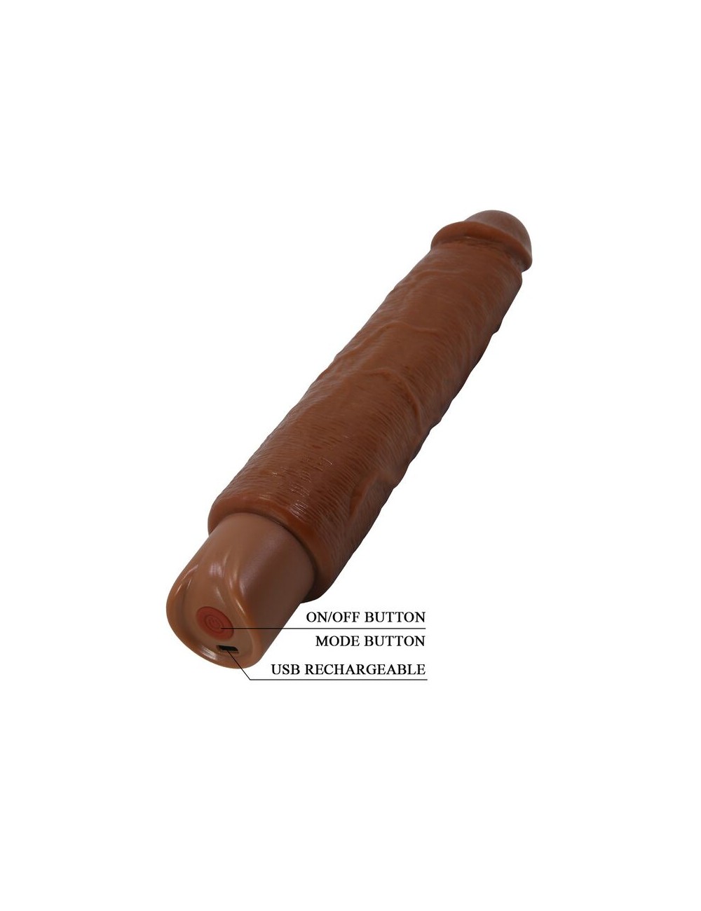PRETTY LOVE - GAVIN REALISTISCHER VIBRATOR 25 CM Ø 5 CM BRAUN