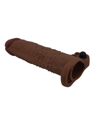 PRETTY LOVE - QUILLON VIBRIERENDER PENISSLEEVE 20 CM Ø 4 CM BRAUN