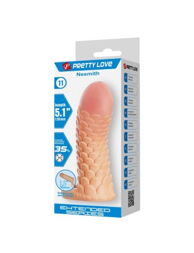 PRETTY LOVE - NESMITH PENISVERLÄNGERUNGSHÜLLE 13 CM Ø 3,8 CM NATUR