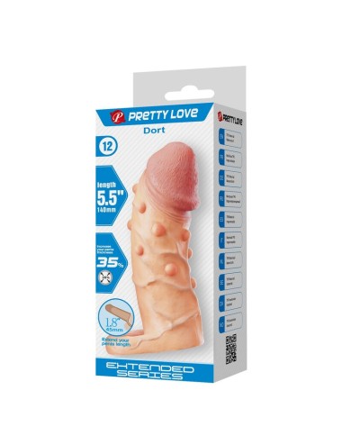 PRETTY LOVE - DORT PENISVERLÄNGERUNGSHÜLLE 14 CM Ø 4 CM NATUR