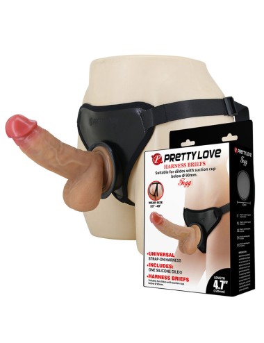 PRETTY LOVE – UNIVERSAL-STRAP-ON-GURT MIT REALISTISCHEM DILDO